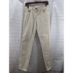 Chico's khaki jeans with Gold ankle zipper size 0.5